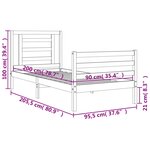 vidaXL Cadre de lit sans matelas 90x200 cm bois massif