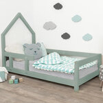 Lit cabane enfant POPPI 120 x 190 vert sauge 2