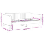 vidaXL Lit de repos sans matelas noir 100x200 cm velours