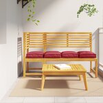 vidaXL Coussins Pallet pour assise 4 Pièces Rouge vin 40x40x8 cm Tissu Oxford