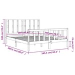 vidaXL Cadre de lit sans matelas blanc 160x200 cm bois de pin massif