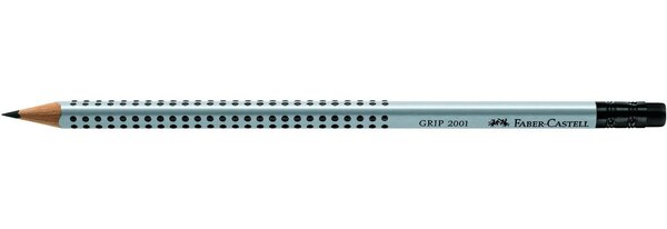 Crayon papier 'GRIP 2001' avec gomme dureté: B FABER-CASTELL