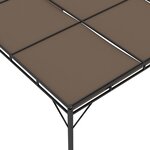 vidaXL Belvédère de jardin avec rideau latéral 4x3x2 25 m Taupe