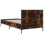vidaXL Cadre de lit sans matelas chêne fumé 75x190 cm