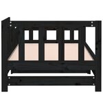 vidaXL Lit coulissant sans matelas noir bois de pin massif