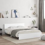 vidaXL Cadre de lit sans matelas blanc 140x200 cm