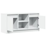 vidaXL Meuble TV avec LED blanc 100x34x50 cm bois d'ingénierie