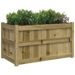 vidaXL Jardinière d'extérieur 90x50x50 cm bois de pin imprégné