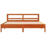 vidaXL Cadre de lit sans matelas cire marron 200x200cm bois pin massif