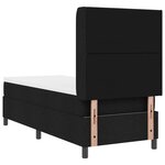Lit Box Spring vidaXL avec Matelas & LED Noir 80x200 cm Tissu