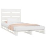 vidaXL Cadre de lit sans matelas blanc 100x200 cm bois de pin massif