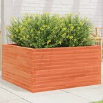 vidaXL Jardinière cire marron 90x90x46 cm bois de pin massif