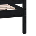 vidaXL Cadre de lit sans matelas noir bois massif