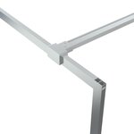 vidaXL Paroi de douche Argenté 140x195 cm Verre ESG transparent
