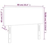 vidaXL Tête de lit à LED Taupe 90x5x78/88 cm Tissu