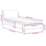 vidaXL Lit avec matelas bleu 90x200 cm velours