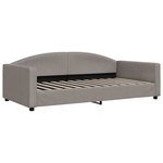 vidaXL Lit de jour avec gigogne et tiroirs taupe 100x200 cm tissu
