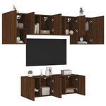 vidaXL Unités murales TV 6 Pièces chêne marron bois d'ingénierie