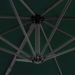 vidaXL Parasol de jardin en porte-à-faux et poteau en aluminium vert