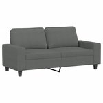 vidaXL Ensemble de canapés 2 Pièces gris foncé tissu