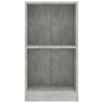 Vidaxl bibliothèque gris béton 40 x 24 x 75 cm aggloméré