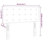 vidaXL Tête de lit à LED Blanc 90x5x78/88 cm Similicuir