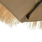 vidaXL Parasol de jardin avec LED et mât en acier marron 248x248x248cm