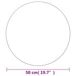vidaXL Miroir mural 50 cm Rond Verre