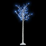 vidaXL Sapin de Noël 140 LED bleues Saule 1 5 m Int/Ext