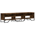 vidaXL Meuble TV chêne fumé 180x34x41 cm bois d'ingénierie