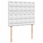 vidaXL Sommier à lattes de lit matelas LED blanc 120x190 cm similicuir