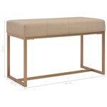 vidaXL Banc d'entrée beige 80 cm velours