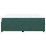 vidaXL Sommier à lattes de lit et matelas Vert foncé 180x200cm Velours