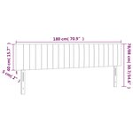 vidaXL Tête de lit à LED Rose 180x5x78/88 cm Velours