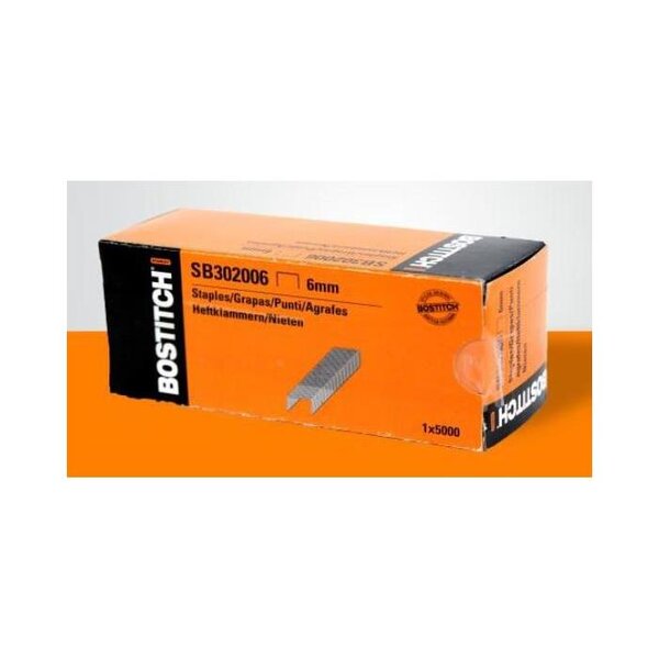 Boite de 5000 agrafes 6 mm pour cloueur T3020 BOSTITCH