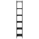 vidaXL Bibliothèque 6 niveaux noir 60x30x188 cm bois d'ingénierie