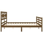 vidaXL Cadre de lit sans matelas marron miel 200x200 cm bois massif
