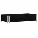 vidaXL Jardinière noir 100x50 cm bois massif de pin