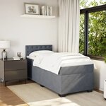 vidaXL Sommier à lattes de lit avec matelas Gris foncé 100x200 cm