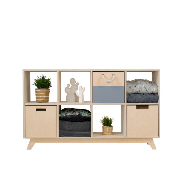 Meuble de rangement NABOSKY verni 2x4