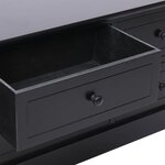 vidaXL Meuble TV Noir 108x30x40 cm Bois de Paulownia solide
