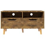vidaXL Meuble TV chêne fumé 90x40x48 5 cm bois d'ingénierie