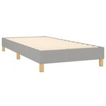 vidaXL Cadre de lit Gris clair 100x200 cm Tissu