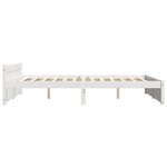 vidaXL Cadre de lit sans matelas blanc bois massif 150x200 cm