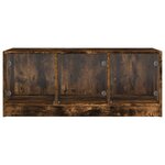 vidaXL Table basse avec portes en verre chêne fumé 102x50x42 cm