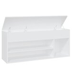 vidaXL Banc à chaussures Blanc 105x30x45 cm Bois d'ingénierie