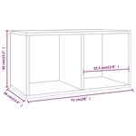 vidaXL Boîte de rangement de vinyles Chêne sonoma 71x34x36 cm