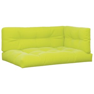 vidaXL Coussins de palette lot de 5 vert vif tissu