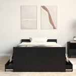 vidaXL Cadre de lit sans matelas Chêne noir 90x200 cm Bois d'ingénierie