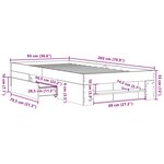 vidaXL Cadre de lit sans matelas noir 90x200 cm bois d'ingénierie